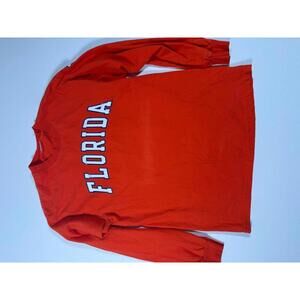Long Sleeve Orange Florida Graphic T-Shirt Large